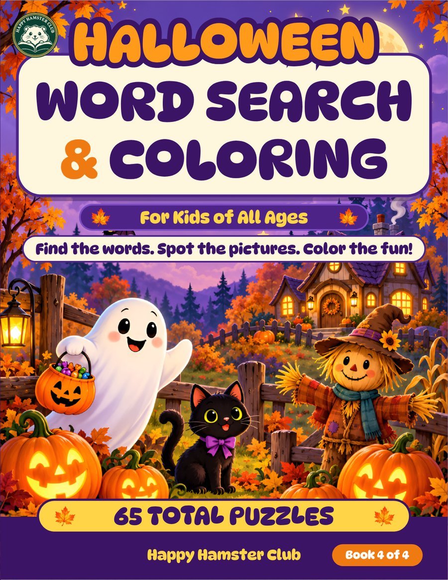 Halloween Word Search Coloring Book