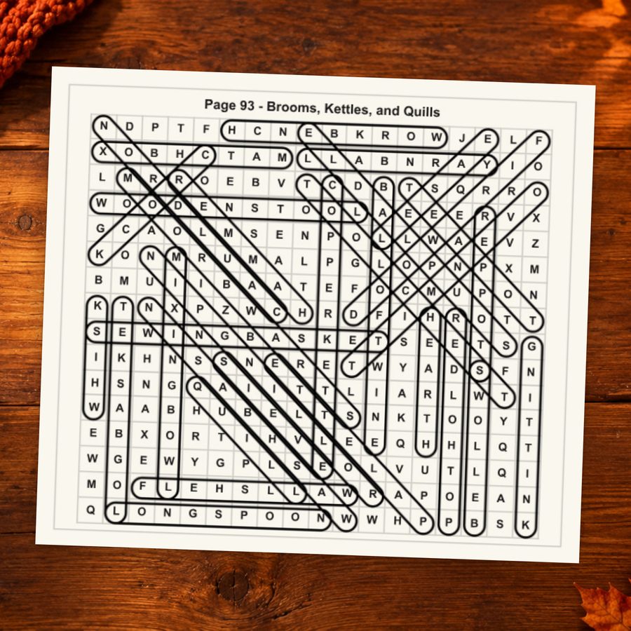 An enlarged marked solution grid from the printed answer key.