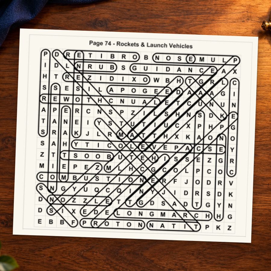 An enlarged marked solution grid from the printed answer key.